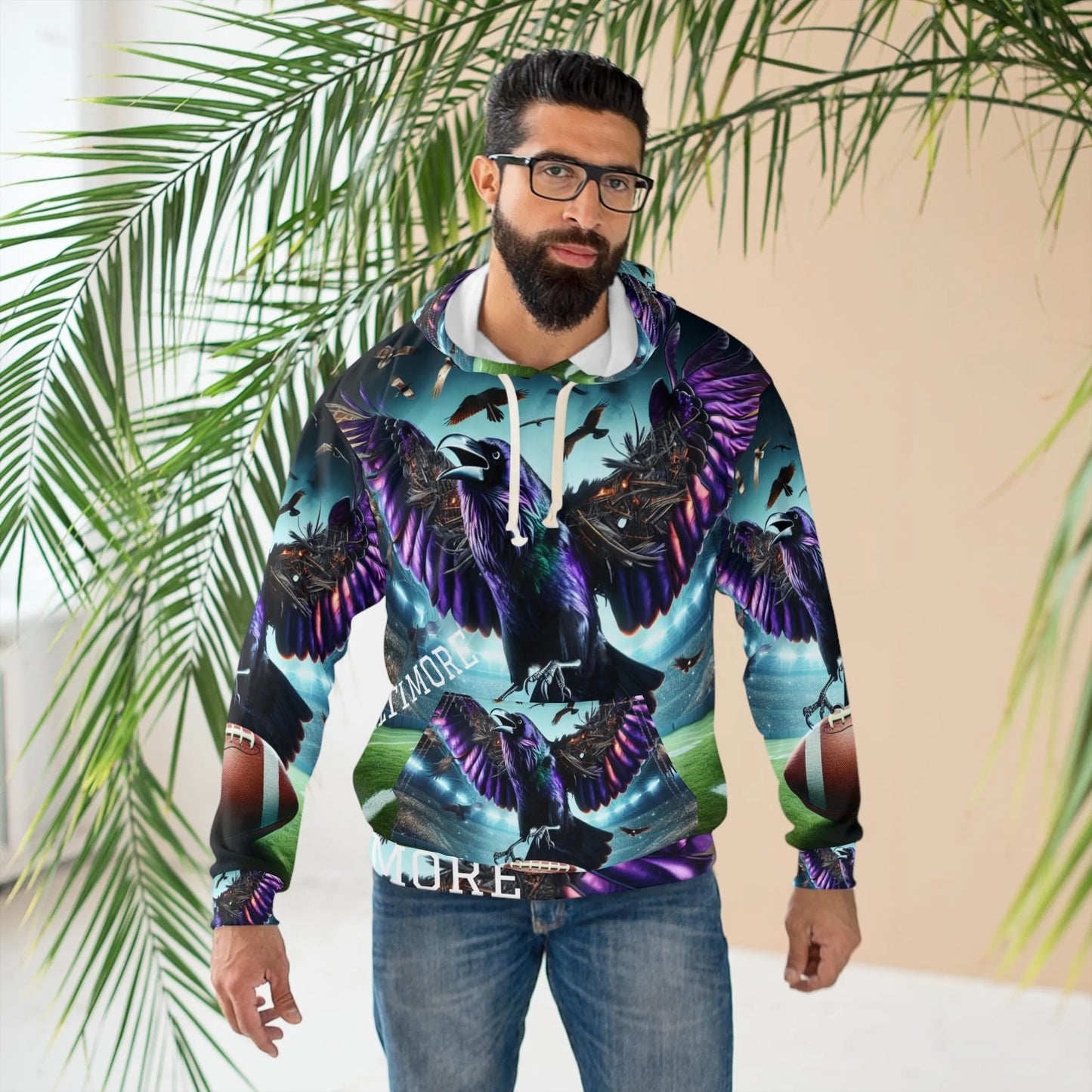 Baltimore Football Collage Hoodie | Ravens Team Spirit Sweatshirt | Game Day Fan Gear | Unisex Football Hoodie®