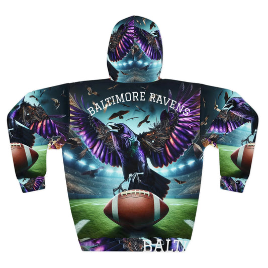 Baltimore Football Collage Hoodie | Ravens Team Spirit Sweatshirt | Game Day Fan Gear | Unisex Football Hoodie®