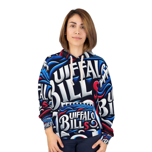 Buffalo Football Collage Hoodie | Bills Team Spirit Sweatshirt | Game Day Fan Gear | Unisex Football Hoodie