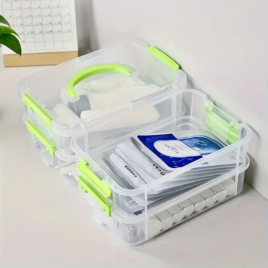 Building Blocks Storage Box Transparent Visibility Tool Classification Boxes Moisture-Proof Grid Drawer Stackable Storage Casket