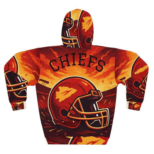 Kansas Football Collage Hoodie | Chiefs Team Spirit Sweatshirt | Game Day Fan Gear | Unisex Football Hoodie®