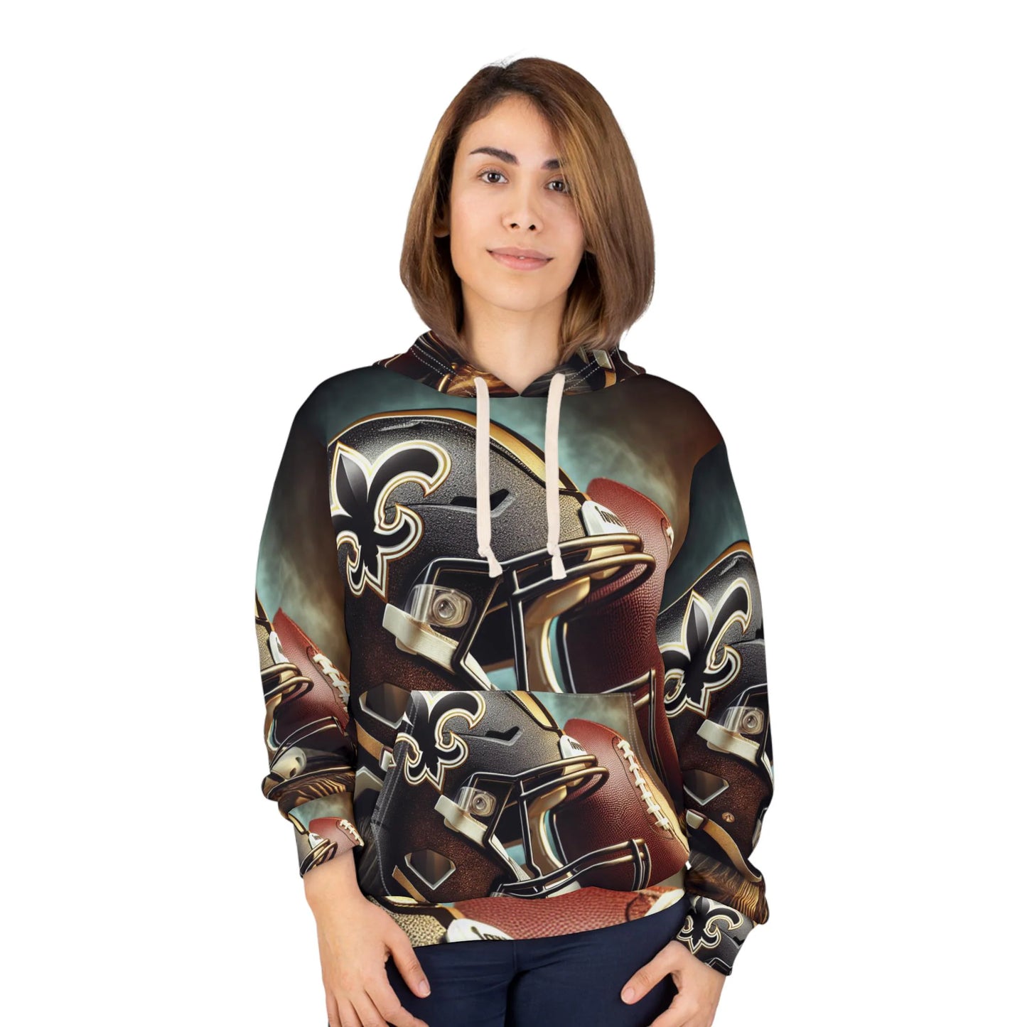 New Orleans Football Collage Hoodie | Saints Team Spirit Sweatshirt | Game Day Fan Gear | Unisex Football Hoodie®