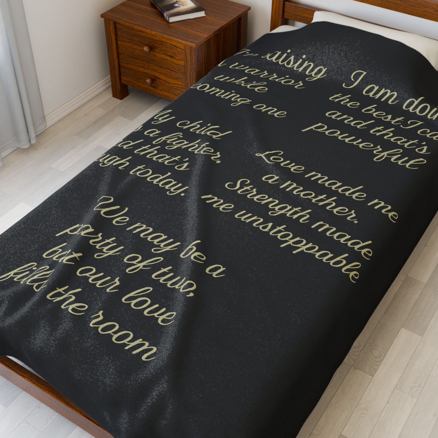 Inspirational Velveteen Plush Blanket for Moms & Warriors - Cozy Gift for Celebrations, Holidays, Baby Showers, or Home Decor, [...]