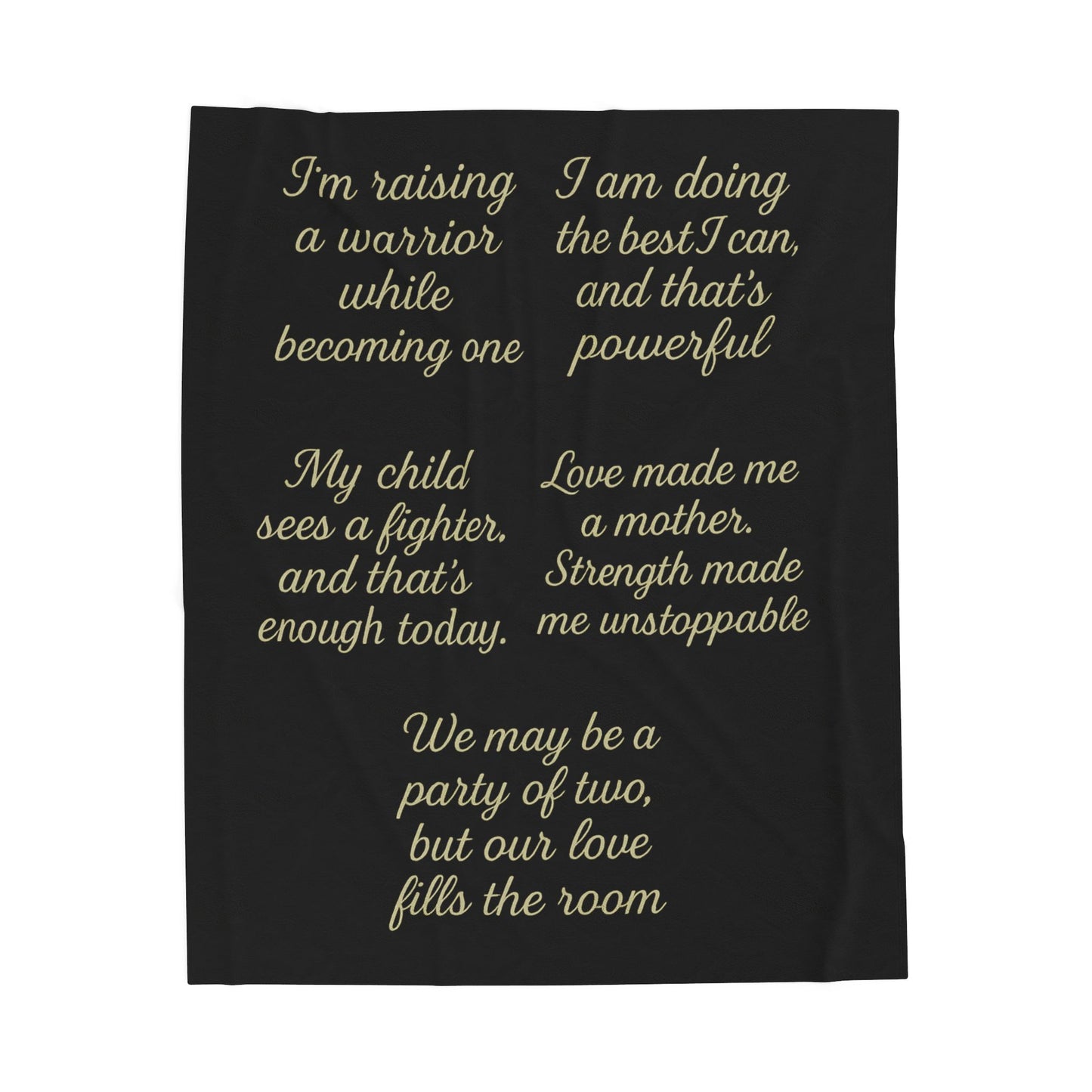 Inspirational Velveteen Plush Blanket for Moms & Warriors - Cozy Gift for Celebrations, Holidays, Baby Showers, or Home Decor, [...]