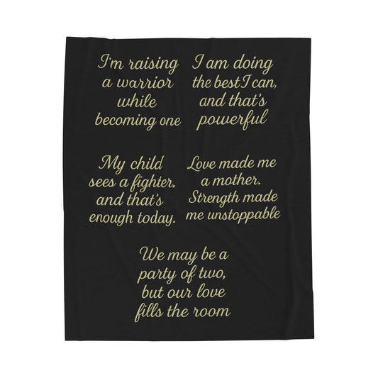 Inspirational Velveteen Plush Blanket for Moms & Warriors - Cozy Gift for Celebrations, Holidays, Baby Showers, or Home Decor, [...]