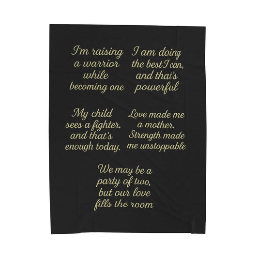 Inspirational Velveteen Plush Blanket for Moms & Warriors - Cozy Gift for Celebrations, Holidays, Baby Showers, or Home Decor, [...]