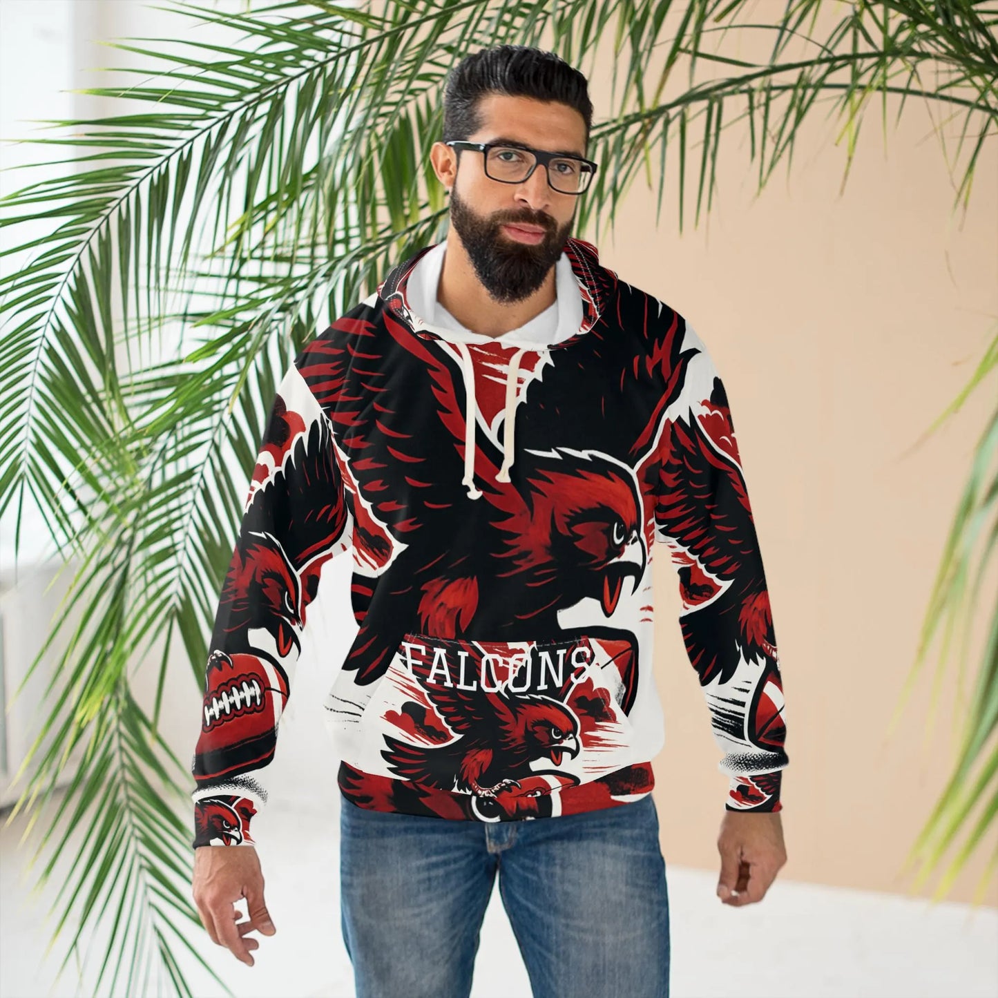 Atlanta Football Collage Hoodie | Falcons Team Spirit Sweatshirt | Game Day Fan Gear | Unisex Football Hoodie®