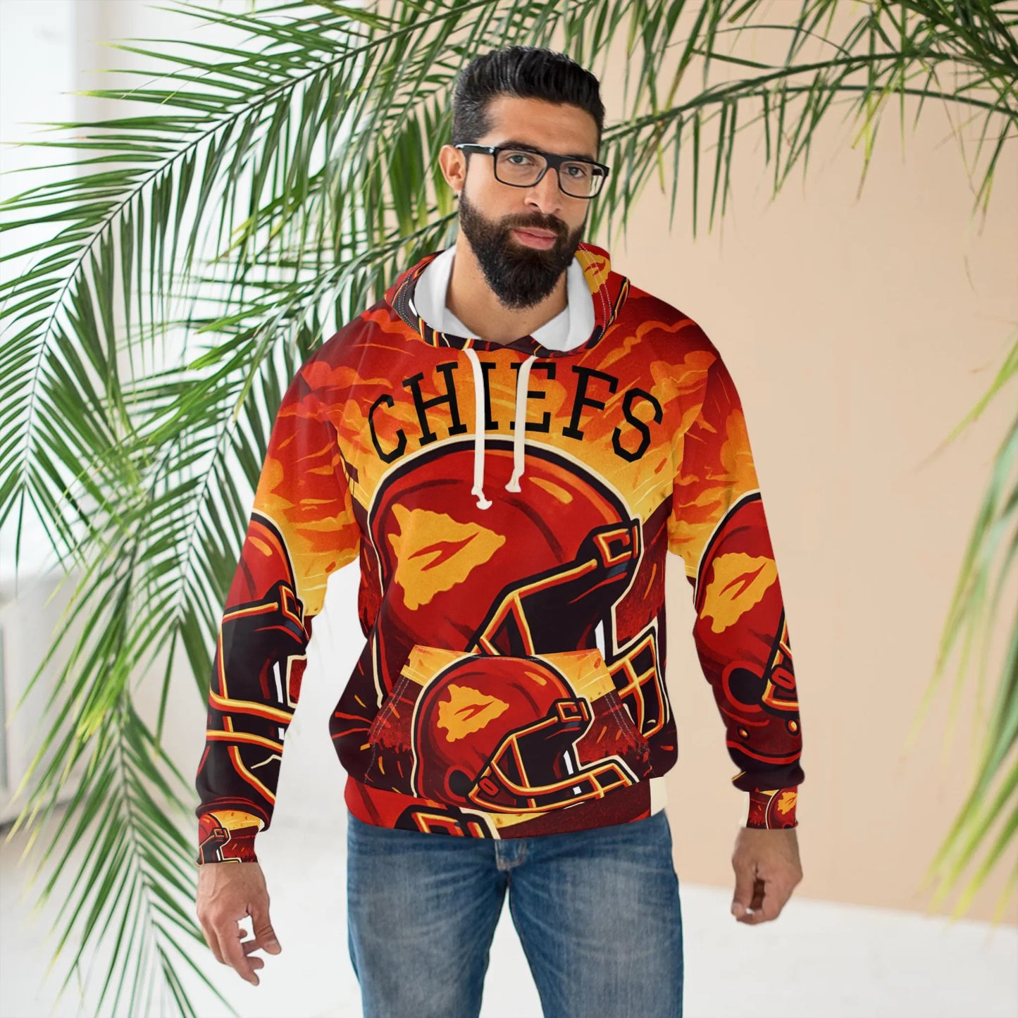 Kansas Football Collage Hoodie | Chiefs Team Spirit Sweatshirt | Game Day Fan Gear | Unisex Football Hoodie®