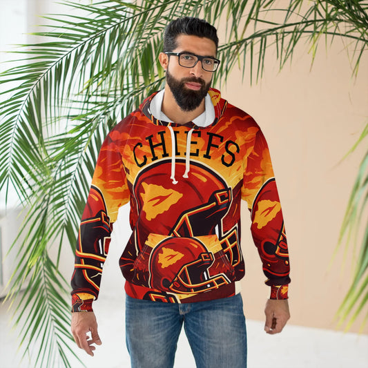 Kansas Football Collage Hoodie | Chiefs Team Spirit Sweatshirt | Game Day Fan Gear | Unisex Football Hoodie®