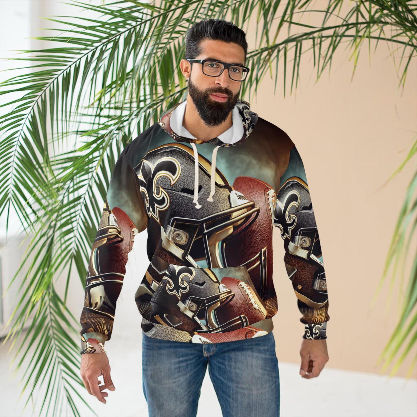 New Orleans Football Collage Hoodie | Saints Team Spirit Sweatshirt | Game Day Fan Gear | Unisex Football Hoodie®