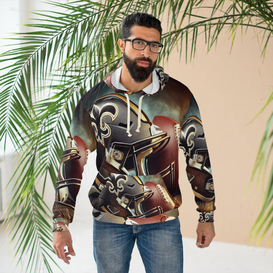 New Orleans Football Collage Hoodie | Saints Team Spirit Sweatshirt | Game Day Fan Gear | Unisex Football Hoodie®